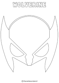 Arte del clown malvagio orribile illustrazione maschera. Maschere Di Supereroi Da Colorare Per Bambini Pianetabambini It