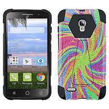 Alcatel Onetouch Pop Icon 2 Hybrid Case Abstract Strokes Color 2 Piece Style Silicone Case Cover With Stand For Alcatel Onetou Silicon Case Abstract Case Cover