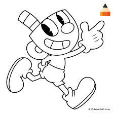 These alphabet coloring sheets will help little ones identify uppercase and lowercase versions of each letter. Cuphead Coloring Pages Cuphead Coloring Pages How To Draw Mugman Drawing Step Step Draw For Kids Cuphead Drawing For Kids Coloring Pages Step By Step Drawing