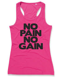 Pagesbusinessessports & recreationsports teamamateur sports teamno pain no gain runningposts. No Pain No Gain Ladies Sports Vest 8 16 Workout Gym Running Funny Printed Ebay