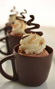 Chocolate Cappuccino Cups Filled With Mousse Desserts Food Chocolate Tea