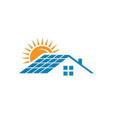 Solar Panels Logo House And Sun For Save Energy Green Power Solar Logo Energy Logo Home Logo