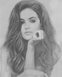 Drawing of Lisa Marie Presley