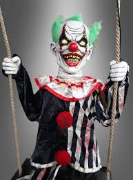 Verkleidungen mit einem echten schockmoment. Killer Clown On Swing Animated Kostumpalast De
