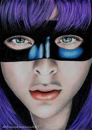 160 Blau Gesicht Zeichnung