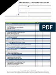 A flexible inspection checklist system, which is available to buy as both individual components or in kit format. Construction Contractor Weekly Safety Inspection Checklist Personal Protective Equipment Occupational Safety And Health Administration