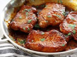 I do not recommend thin pork chops, as they will dry out ultra quickly. Sweet And Spicy Glazed Pork Chops Budget Bytes