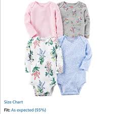 Carters Floral Bodysuits Girls 3 Months