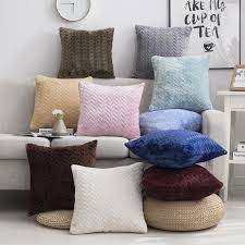 Pillow Cover 45 45 Square Decorative Pillows Home Decor Velvet Cushion Cover For Living Room Bed Living Room Pillows Decorative Sofa Pillows Bed In Living Room