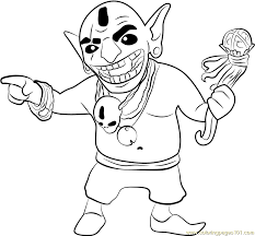 Print all of our coloring pages for free. Goblin King Coloring Page For Kids Free Clash Of The Clans Printable Coloring Pages Online For Kids Coloringpages101 Com Coloring Pages For Kids