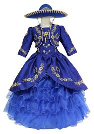 Girls Mariachi Charro Dress With Hat Jacket By Calla Charro Dresses Mexican Dresses Quince Dresses
