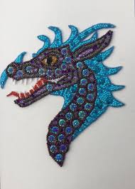 Button Dragon Art Button Art Diy Canvas Art Easy Button Crafts