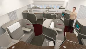 In business class, toilets and galleys are at the end of the first section and baby bassinet seats are at row 16. Cathay Pacific First Class Cabin Aeroplane Interior E Architect