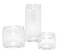 1 OZ CLEAR SHORT SCREW TOP PET JAR