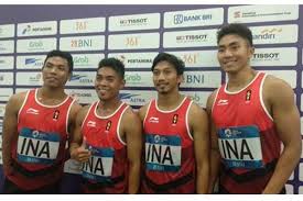 Gambar animasi orang main lari estafet. Zohri Fadlin Eko Dan Bayu Sumbang Medali Perak Dari Nomor Estafet 4 100 Meter Putra Sport Bisnis Com