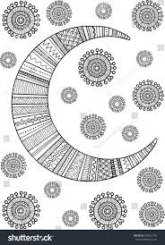 The Moon And Stars Doodle Vector Elements Coloring Book For Adult And Meditation Doodle Garabatos Vector Sand star pen & ink and colored pencil; pinterest