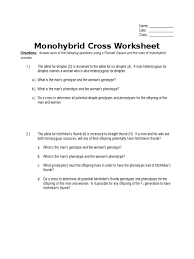 Balancing equations practice worksheet answer key. Monohybrid Cross Worksheet Doc Dominance Genetics Zygosity