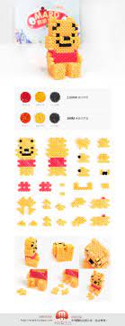 立体小熊维尼还有它详细的分解和步骤图哦 来自伊加伊的图片分享 堆糖 easy perler bead patterns perler beads designs perler bead