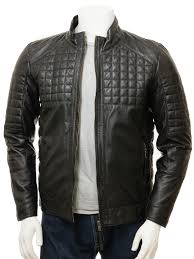 High Grade Sheep Aniline Leather Square Quilt Panels On The Front Upper Arm And Back Yoke Leather Jacket Men Mens Leather Jacket Biker Leather Jacket Brands