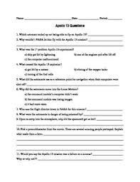 This Is A Worksheet That Goes Along With The Film Apollo 13 To Be Used By Students This Has Been Used As Part Of The Astronomy U Apollo 13 Worksheets Apollo