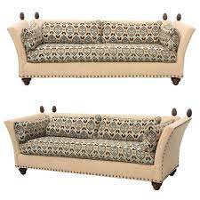 Pair Of Custom Knole Style Hollywood Regency Sofas By Vanguard Hollywood Regency Hollywood Regency Style Style