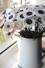 Button Flowers Button Flowers Button Crafts Diy Buttons