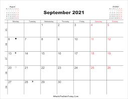 Printable four months september, october, november and december 2021 calendar on single page, available to download for free as pdf files. Printable Calendar September 2021 Whatisthedatetoday Com