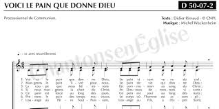Chantons En Eglise Voici Le Pain Que Donne Dieu D50 07 2 Cnpl Rimaud Wackenheim Bayard
