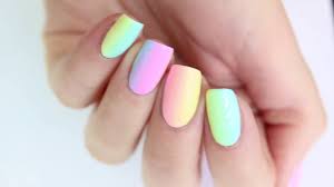Pastel gradient colorful nail art cute acrylic nail designs gel nails at home fire nails rainbow nails. Pastel Rainbow Acrylic Nails Short Nail And Manicure Trends