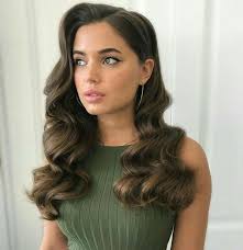 So if you have long. Close Up Of Woman Dressed In Green With Retro Waves Hair Long Hair Styles Classy Hairstyles Hair Styles