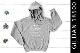 Sport Grey Gildan 18500 Hooded Top Clothing Mockup Design Mockup Free Free Psd Design