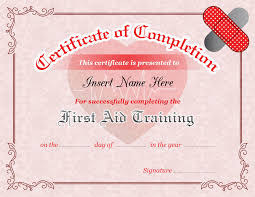 Download Job Completion Certificate Sample Best Of First Aid ...