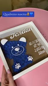 Quadretto nascita per il piccolo Jordan💙🧸☺️ #shadowboxflowers  #quadrettonascita #quadrettonascita3d #nascita #nascitabimbo