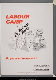 gerry hassan on twitter tory homophobic poster from 1987 posing gay sports days if labour won https t co 5qlqmzits5 tory homophobic poster from 1987 posing