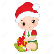 Smiling handsome asian man wearing christmas theme clothes looking at empty space aside and thinking with hand pointing up, studio shot isolated on gray background. Vector Illustration Cute Little Baby Boy Wearing Christmas Clothes Royalty Free Cliparts Vectors And Stock Illustration Image 90216566
