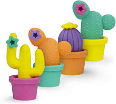 These animals are both on the plant and at the boundary between soil and plant. Amazon Com Mustard Pencil Rubber Eraser Set Cool Cactus M16058 Office Products