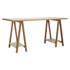 In the middle ages, the trestle table was often little more than loose boards over trestle legs for ease of assembly and storage. House By John Lewis Highbury Trestle Desk At John Lewis Partners