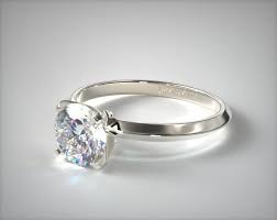 Classic designs, halo rings, nature inspired, vintage inspired Presentation Solitaire Four Prong 14k White Gold 17001w14