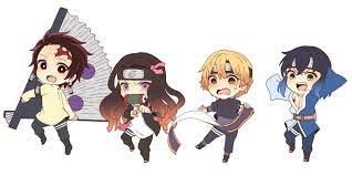 炭治郎 禰豆子 善逸 伊之助でborutoコス 修正verpic twitter com h1p6tzjl9b anime demon chibi anime crossover