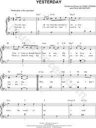 Print And Download Sheet Music For Yesterday By The Beatles Sheet Music Arranged For Easy Piano In F Majo Piano Sheet Music Free Piano Sheet Music Sheet Music