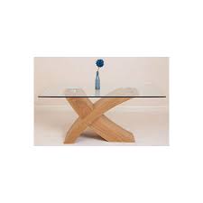 Round table top custom annealed clear tempered 1/4″ thick glass. Valencia Oak 4 6 Seater Glass Dining Table Oak Furniture King