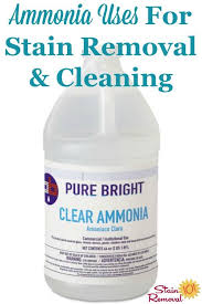 Spray the cleaning solution directly on the surface and wipe it down with a clean, soft cloth. Ammonia Uses For Stain Removal And Cleaning Stain Remover House Cleaning Tips Cleaning Hacks