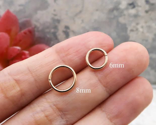 16g Minimalist Nose Ring 6mm 8mm Septum Piercing, Gold, Rose-gold, Silver  Septum Ring Clicker Hoop 316L Surgical Steel - Etsy