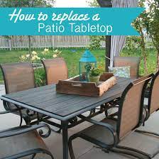 Paper Daisy Designs Makeover An Outdoor Table And Refresh Chairs Outdoor Table Tops Diy Patio Table Patio Table Top