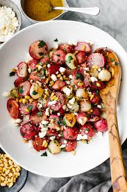 This roasted radish salad is my new favorite way to enjoy radishes! 😉  Recipe: https://downshiftology.com/recipes/roasted-radish-salad/