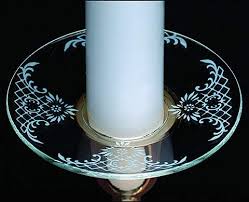 Candle Bobeche Glass Bobeche White Lace