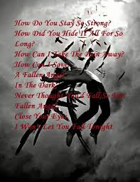 verse 1 c what can i say? Fallen Angel Lyrics By Three Days Grace Angels Lyrics Angel Quotes Fallen Angel Quotes