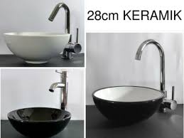 Keramik Aufsatz Waschbecken Klein Waschschale 28cm Rund Gaste Bad Wc Waschtisch Ebay In 2020 Waschbecken Waschtisch Waschschale