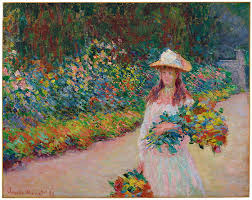 Von 1883 bis zu seinem tod 1926 lebte er in dem haus in. Junges Madchen Im Garten Von Giverny 1888 834440