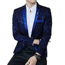 Free delivery and returns on ebay plus items for plus members. 2021 Men Suit Jacket Black Wine Red Navy Blue Slim Men Flower Blazer Jacket Asian Size S M L Xl Xxl Xxxl Mens Coats From Numero 46 51 Dhgate Com